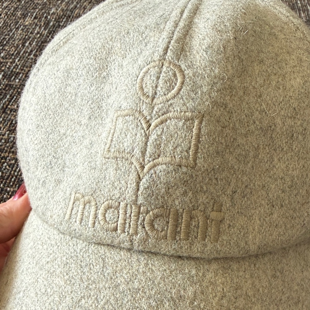 Isabel Marant Light Gray Wool Cap - Picture 7 of 7